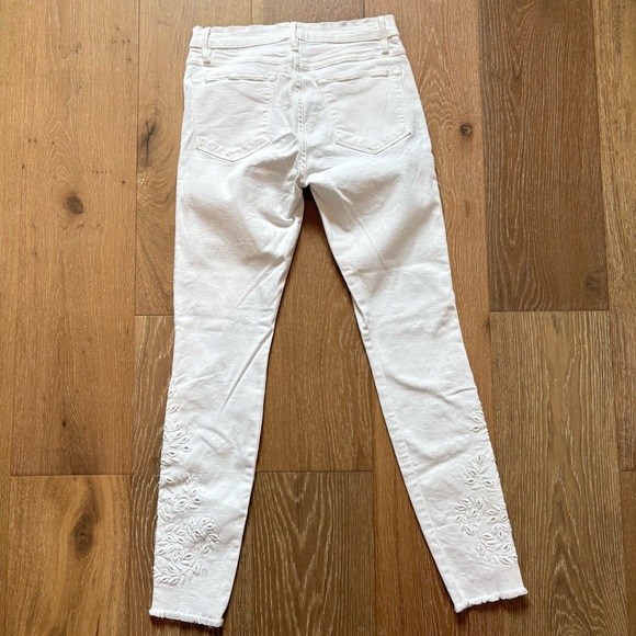 Frame Le Skinny de Jeanne foliage embroidered floral jeans - Picture 6 of 6